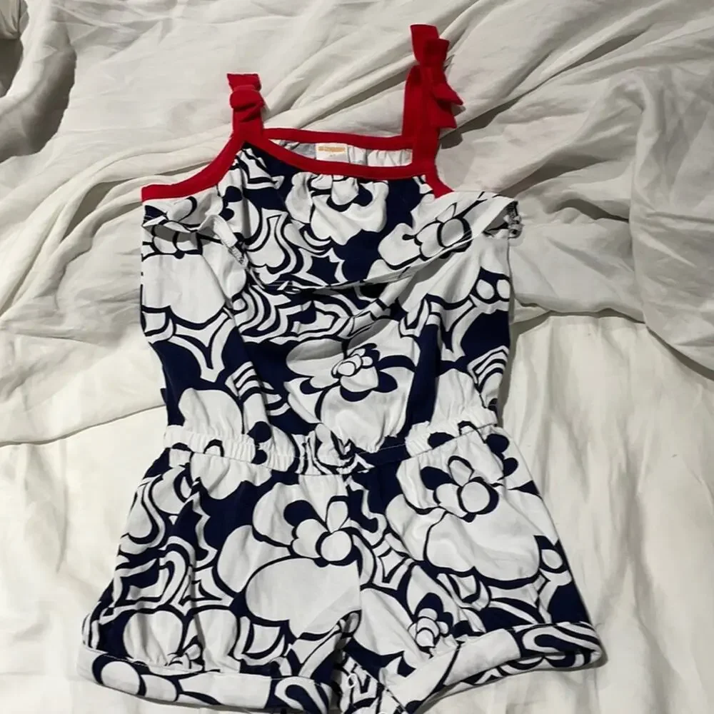 Gymboree 4t red white blue romper nwot